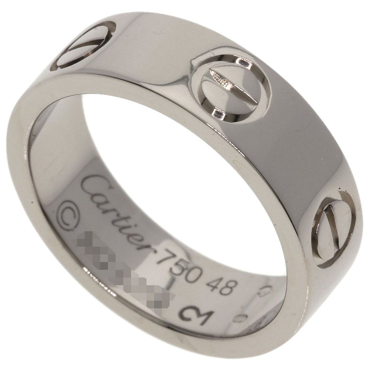 Cartier Love Ring 48 18k White Gold