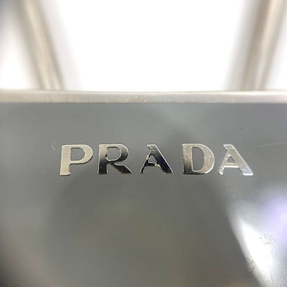 Prada Key Ring Silver Gray M713 Excellent Condition Metal Preowned Prada