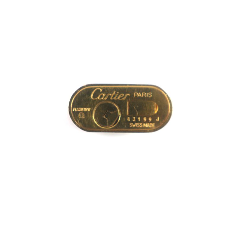 Cartier Trinity Oval Logo Roller Gas Lighter Black Gold Silver Swiss Made