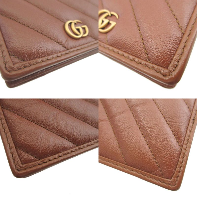 Gucci 466492 Leather Brown Bifold Wallet 0584 Gucci