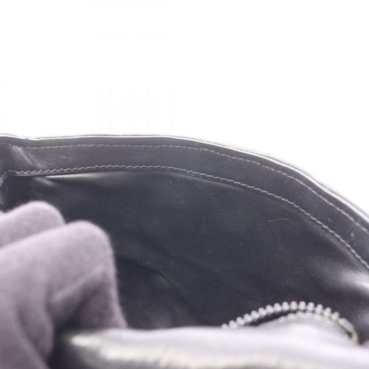Celine Shoulder Bag Black Leather Macadam B — view 14