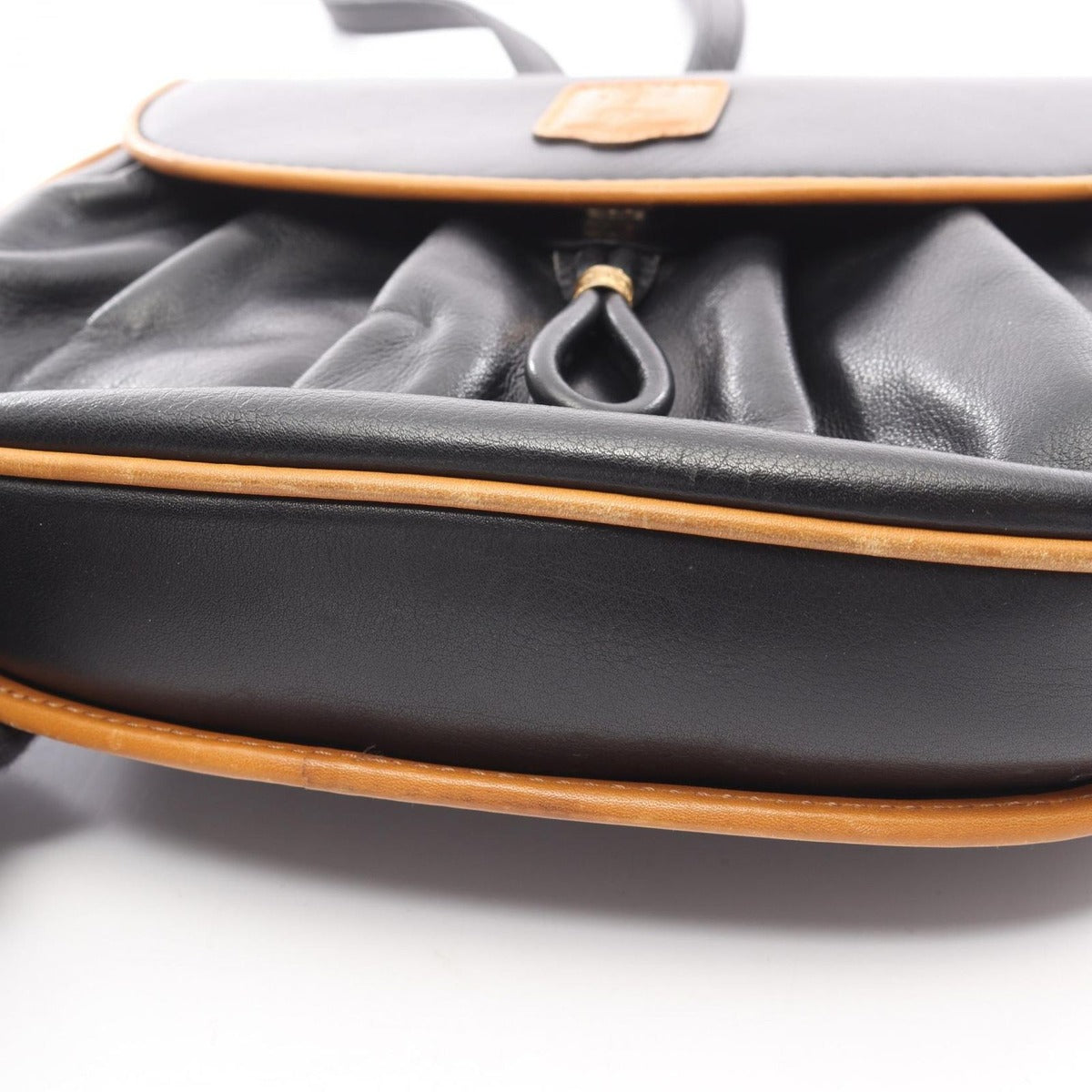 Celine Shoulder Bag Black Leather Macadam B — view 8