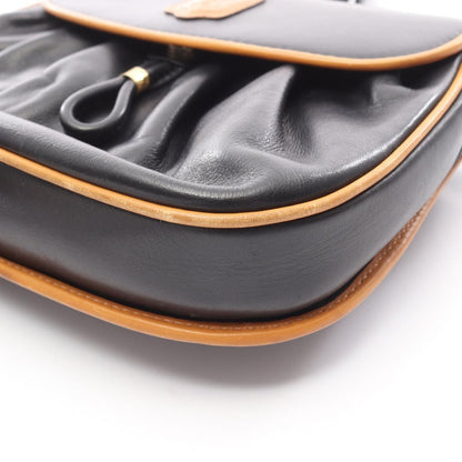 Celine Shoulder Bag Black Leather Macadam B — view 9