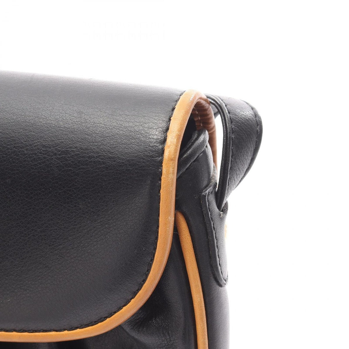 Celine Shoulder Bag Black Leather Macadam B — view 10