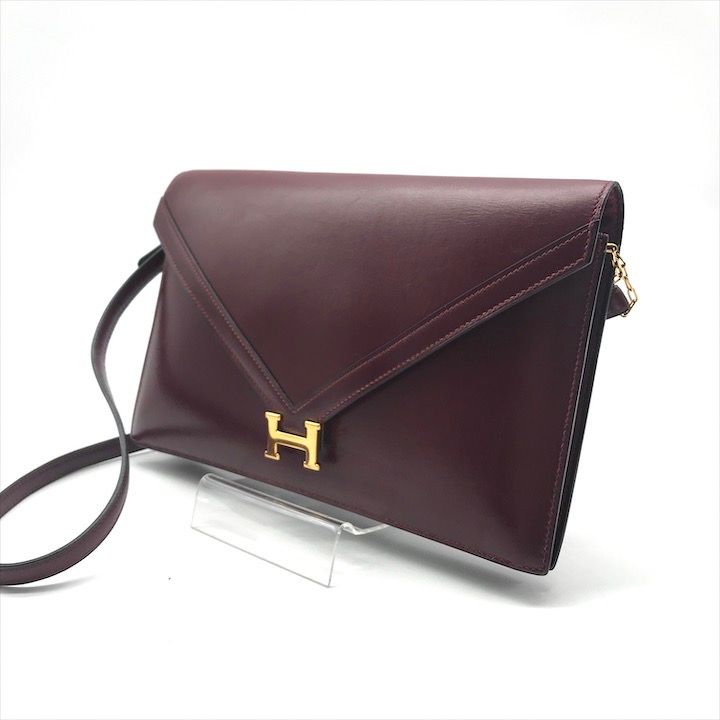 Hermes Liddy Calfskin Shoulder Bag Gold Purse