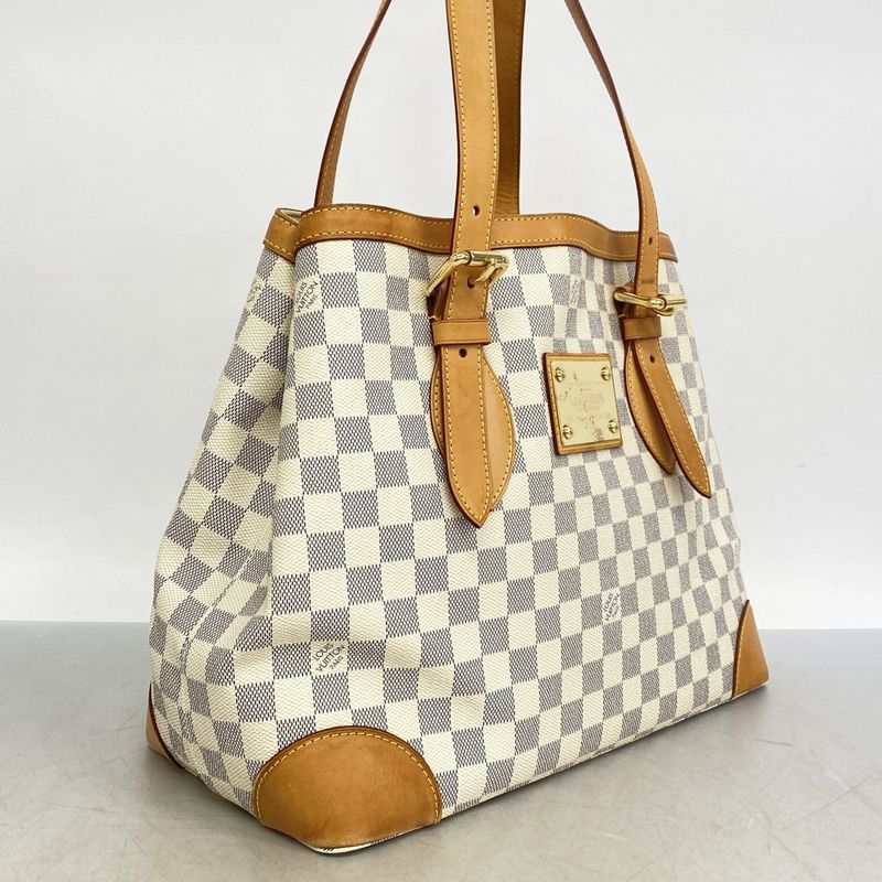 Louis Vuitton Tote Bag Damier Azure Hampstead MM N51206 White Women's