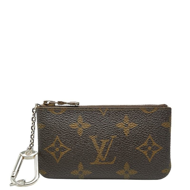 Louis Vuitton Monogram Pochette Cles Coin Case Key Purse Brown