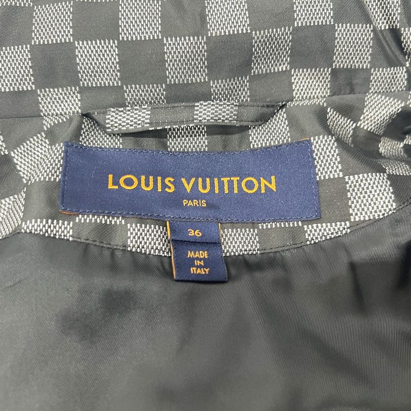 Louis Vuitton Down Coat Damier 1a5ibt Polyester Silver