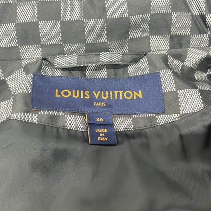 Louis Vuitton Down Coat Damier 1a5ibt Polyester Silver