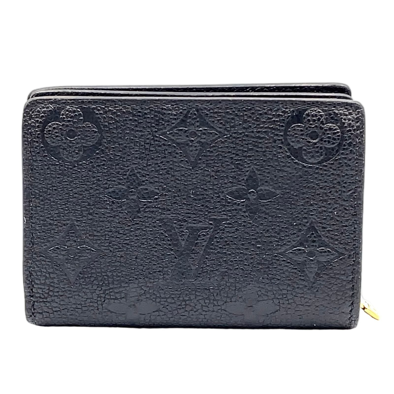 Louis Vuitton Portefeuille Monogram Empreinte Noir Leather Black Bifold Wallet