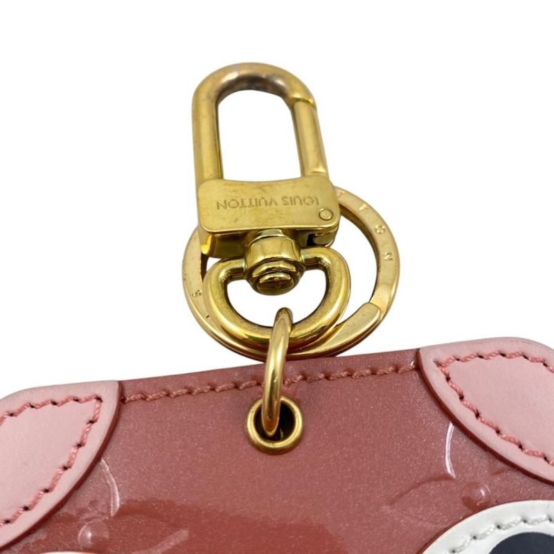 Louis Vuitton Bag Charm Porte Cles Animal Face M68217 Vernis Enamel Leather