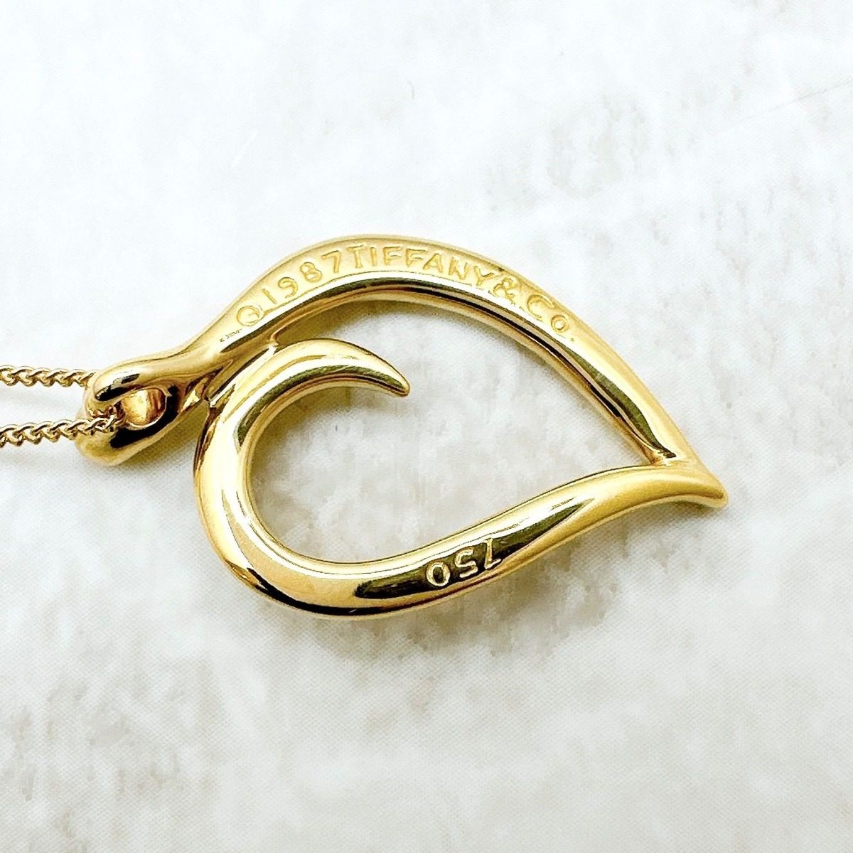Tiffany & Co Leaf Yellow Gold Necklace 46 cm — view 7
