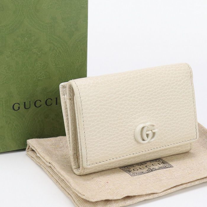 Gucci GG Marmont 644407 Tri-fold Wallet Leather Women