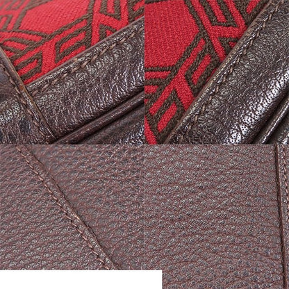 Hermes Garden Party PM Rouge Garance Brown Silver Toile So H Buffalo Tote — view 6