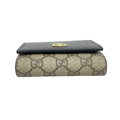 Gucci Wallet GG Marmont Supreme Leather Black Brown Gold — view 2