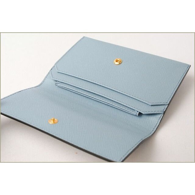 Prada Card Case Fold Wallet 1 Mc004 Saffiano Greche Shape Pressed Leather — view 5