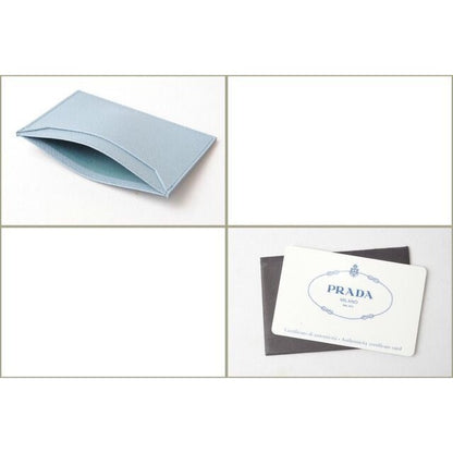 Prada Card Case Fold Wallet 1 Mc004 Saffiano Greche Shape Pressed Leather — view 6