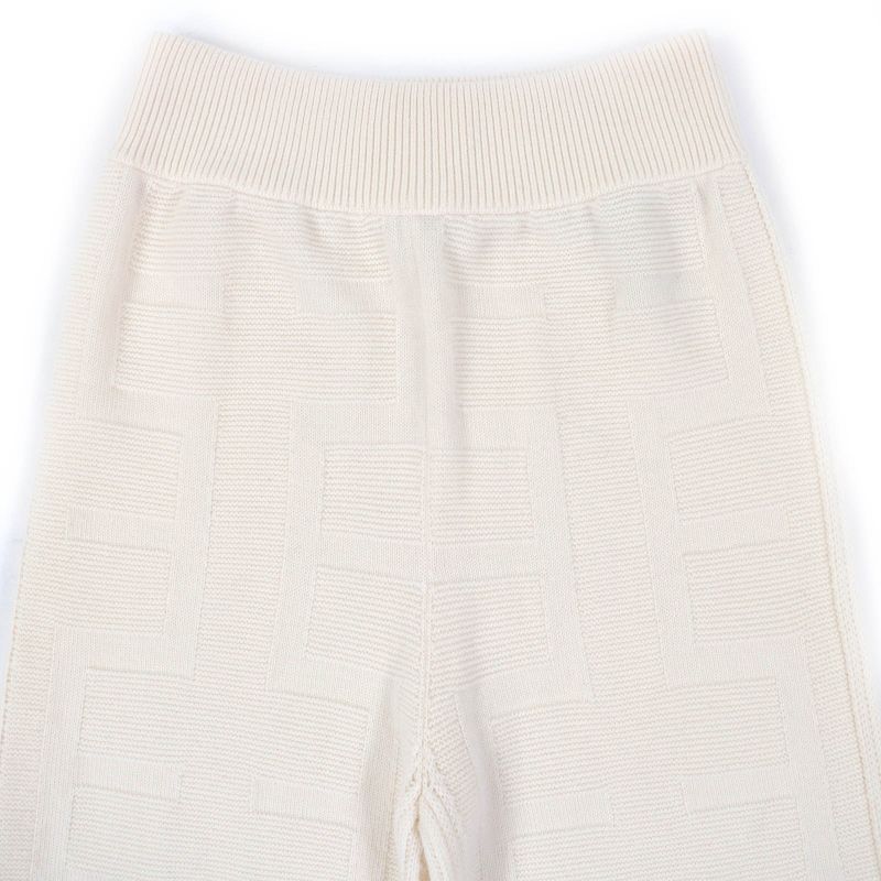 Hermes 2022 2h2407da 100% Wool H-pattern Knitting Long Knit Pants Bottoms 34