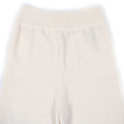 Hermes 2022 2h2407da 100% Wool H-pattern Knitting Long Knit Pants Bottoms 34