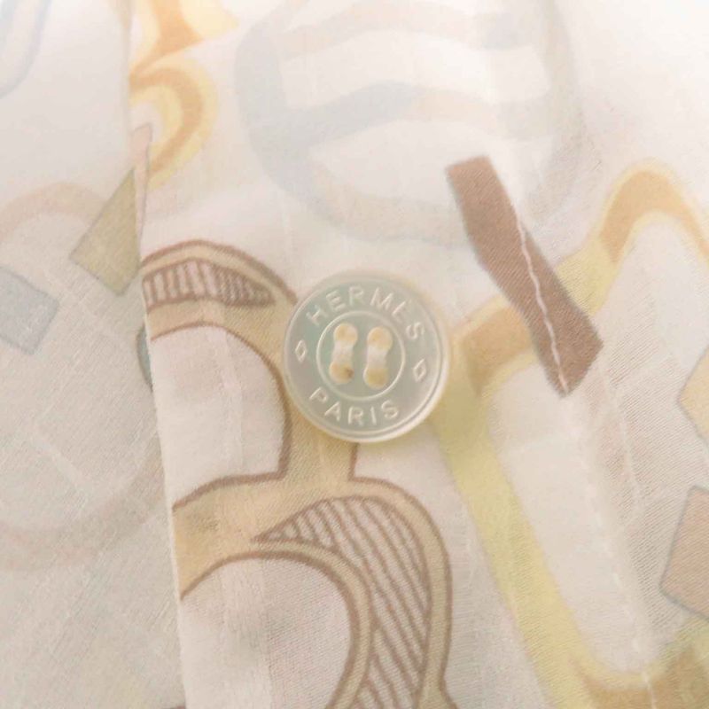 Hermes 23AW 3h0514dn 100% Silk Chaine D'ancre Design Do Re Boucles Pattern