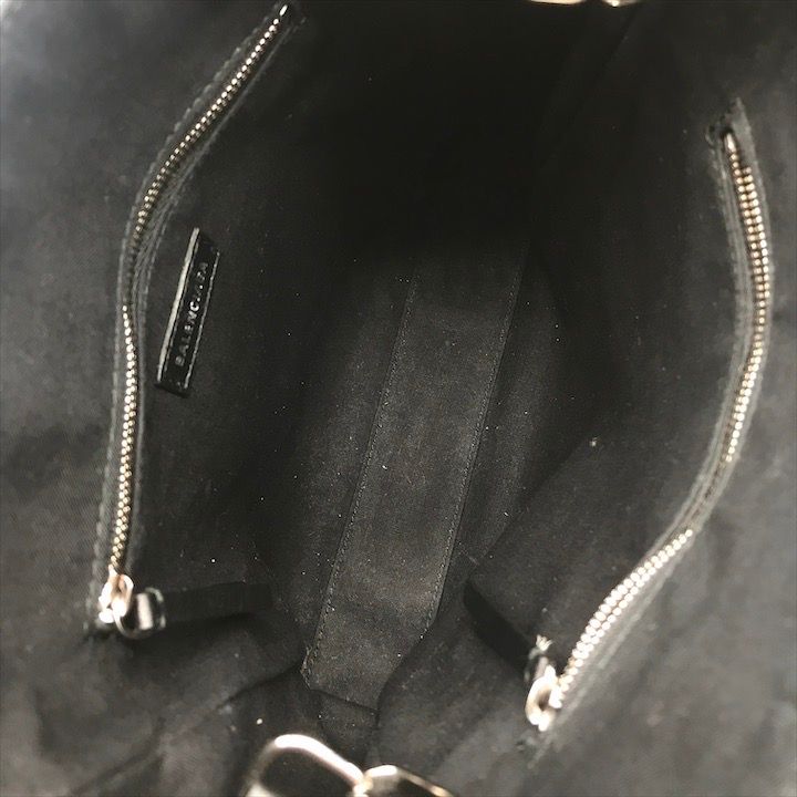 Balenciaga Everyday Tote 2-Way Canvas Leather Shoulder Bag White Black