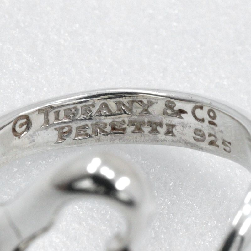 Tiffany & Co Open Heart Elsa Peretti Silver 925 Size 8.5 Ladies 4.5g Ring