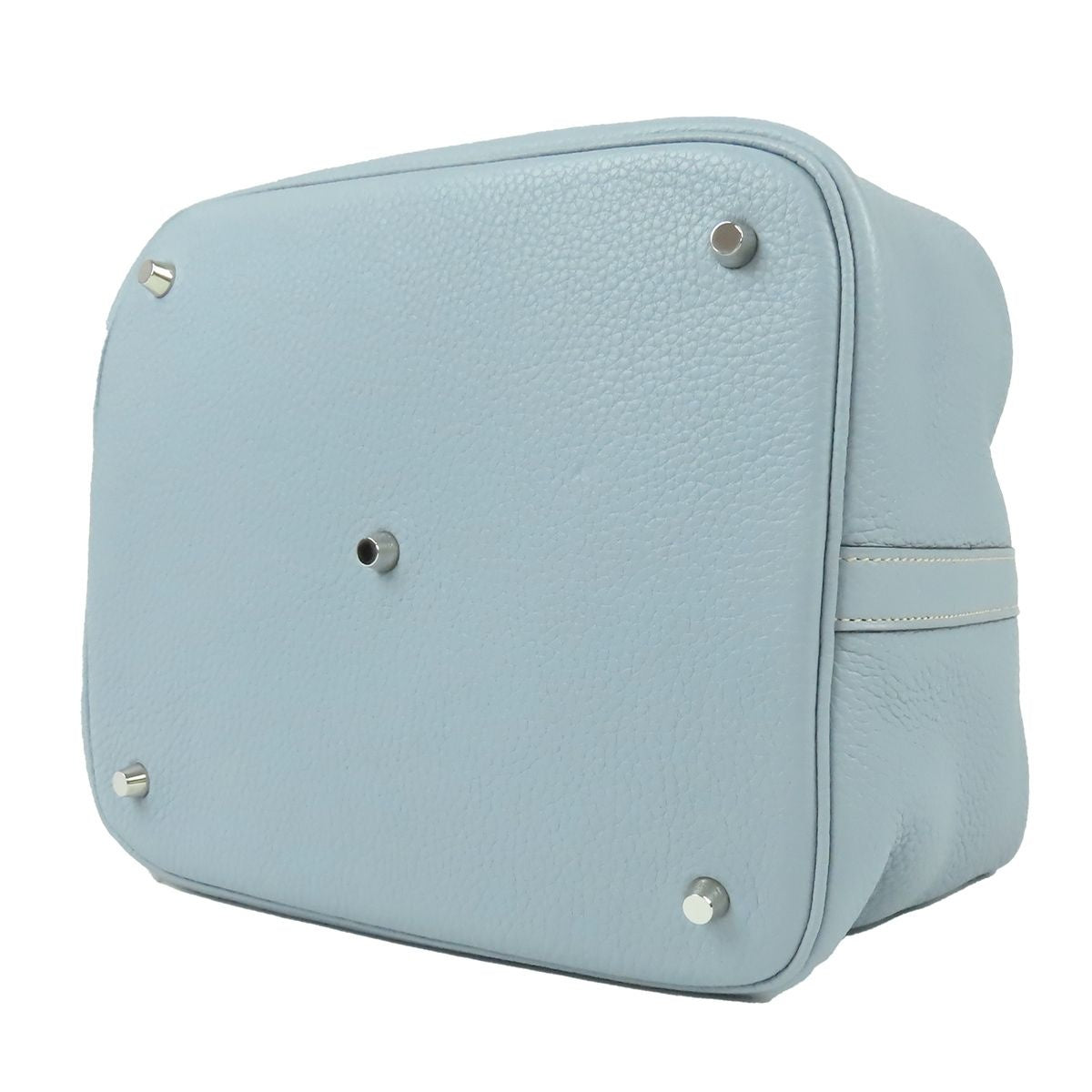 Hermes Picotin Lock GM Blue Run Silver Taurillon Handbag — view 3