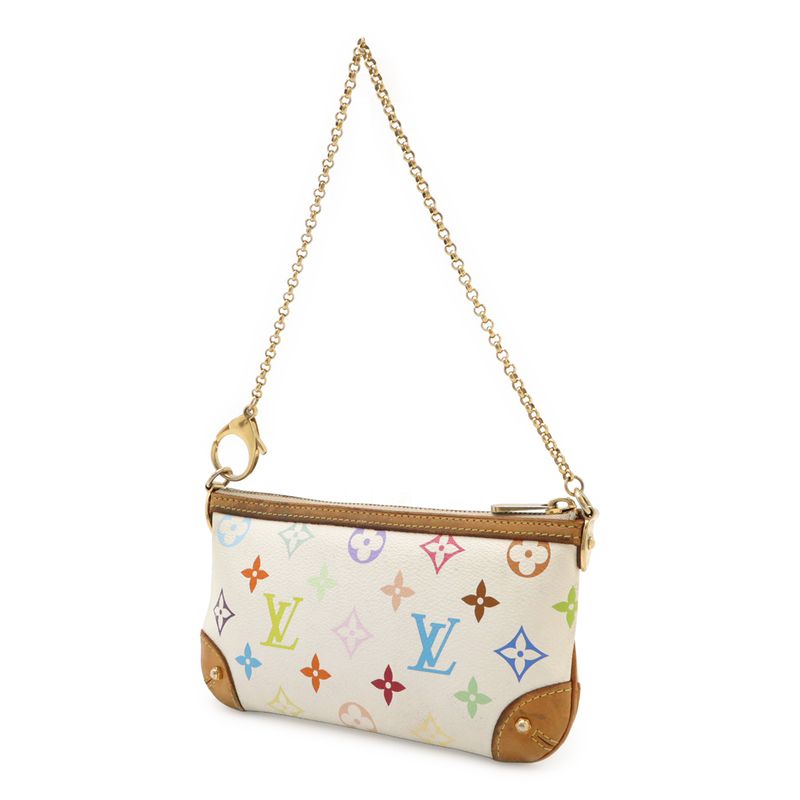 Louis Vuitton Monogram Multicolor Pochette Mira MM Chain Accessoire Pouch