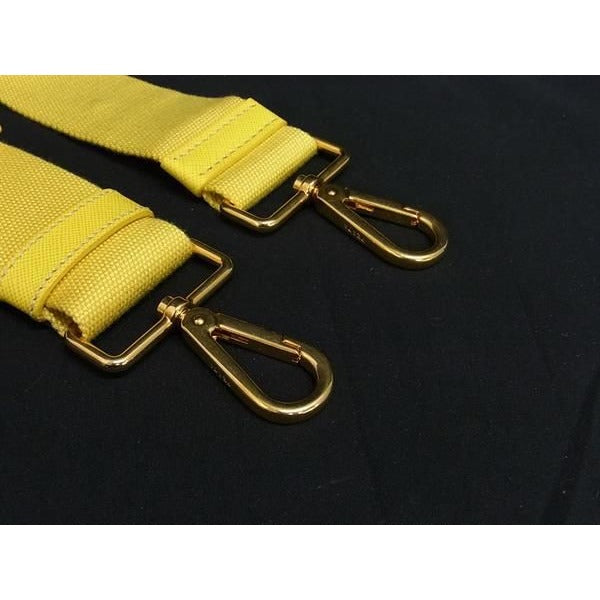Prada Canvas Bag Shoulder Strap Crossbody Yellow Bk7596 — view 3
