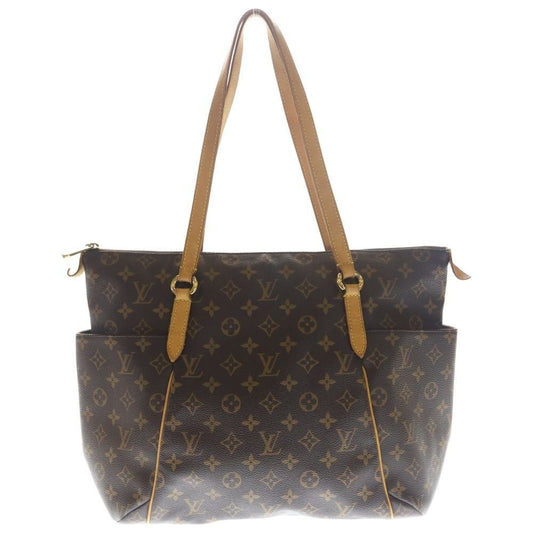 Louis Vuitton Monogram Totally MM Tote Brown Leather Gold