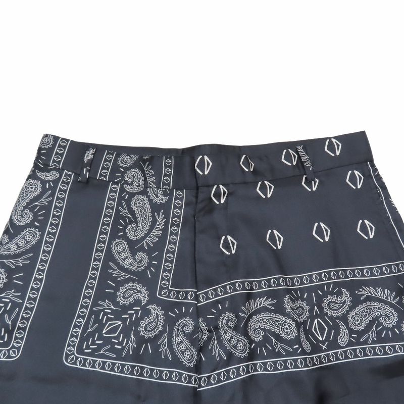 Unused 20ss DIOR Silk Paisley Pattern Shorts CD Diamond Logo Total Shorts 48