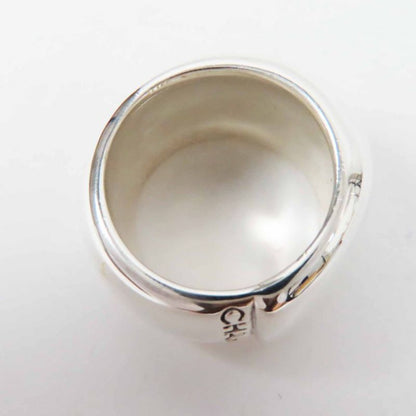 CHANEL Large Logo Ring / Ring Accessories Sv925 Silver Size 11 Weight 19.5g