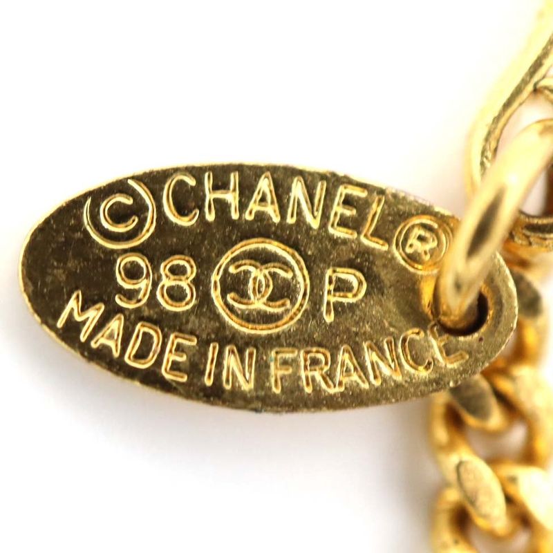 Chanel Bracelet Football Multi-stone Coco Mark Gold Color Accessories H18000
