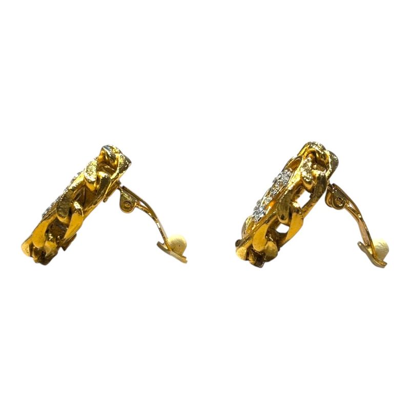 Chanel 2 3 Coco Mark Stone Earrings Ladies Gold FREE