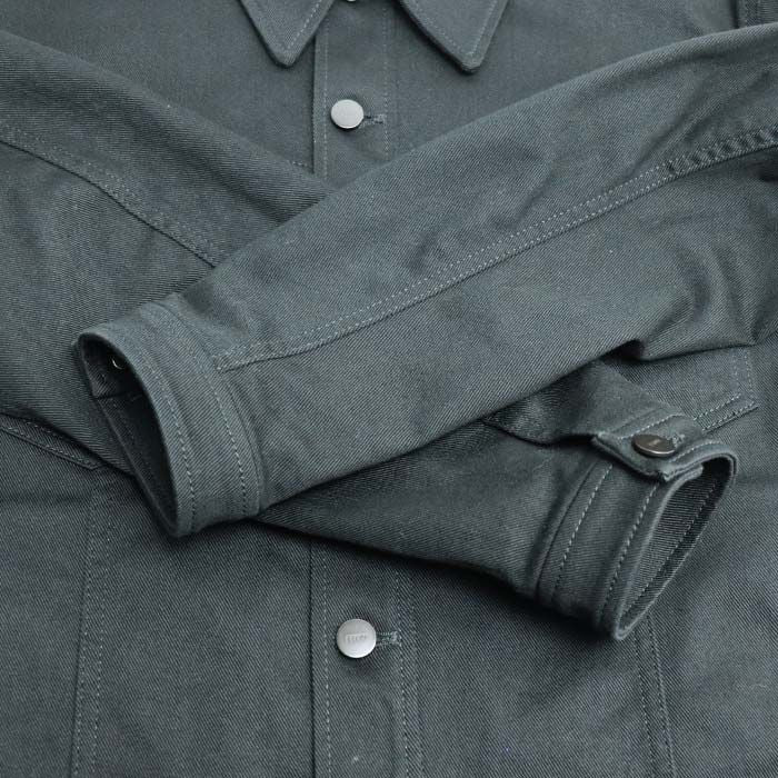 Fendi Denim Jacket Black Fw1048 50 Openwork Logo Men's Preowned