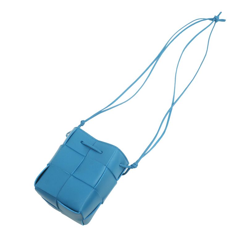 Bottega Veneta Cassette Mini Crossbody Shoulder Bag Bucket Bag Blue -