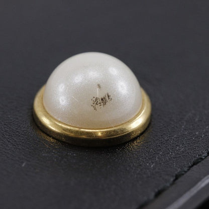 Gucci Broadway Chain Shoulder Pearl & Bee 453778 Calf Black Ladies Shoulder Bag