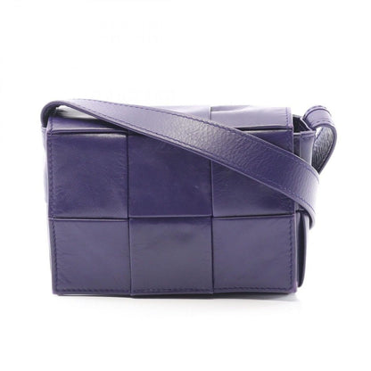 Bottega Veneta Shoulder Bag Candy Cassette Purple Leather Intrecciato