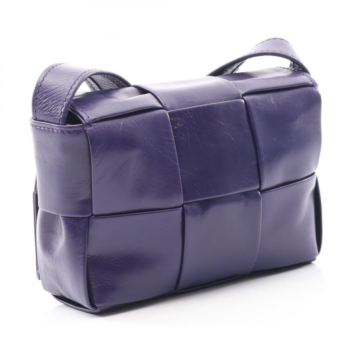Bottega Veneta Shoulder Bag Candy Cassette Purple Leather Intrecciato — view 2