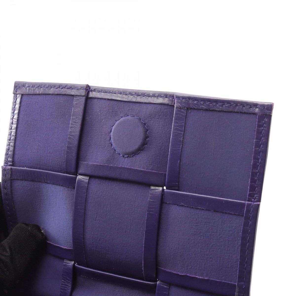 Bottega Veneta Shoulder Bag Candy Cassette Purple Leather Intrecciato — view 5