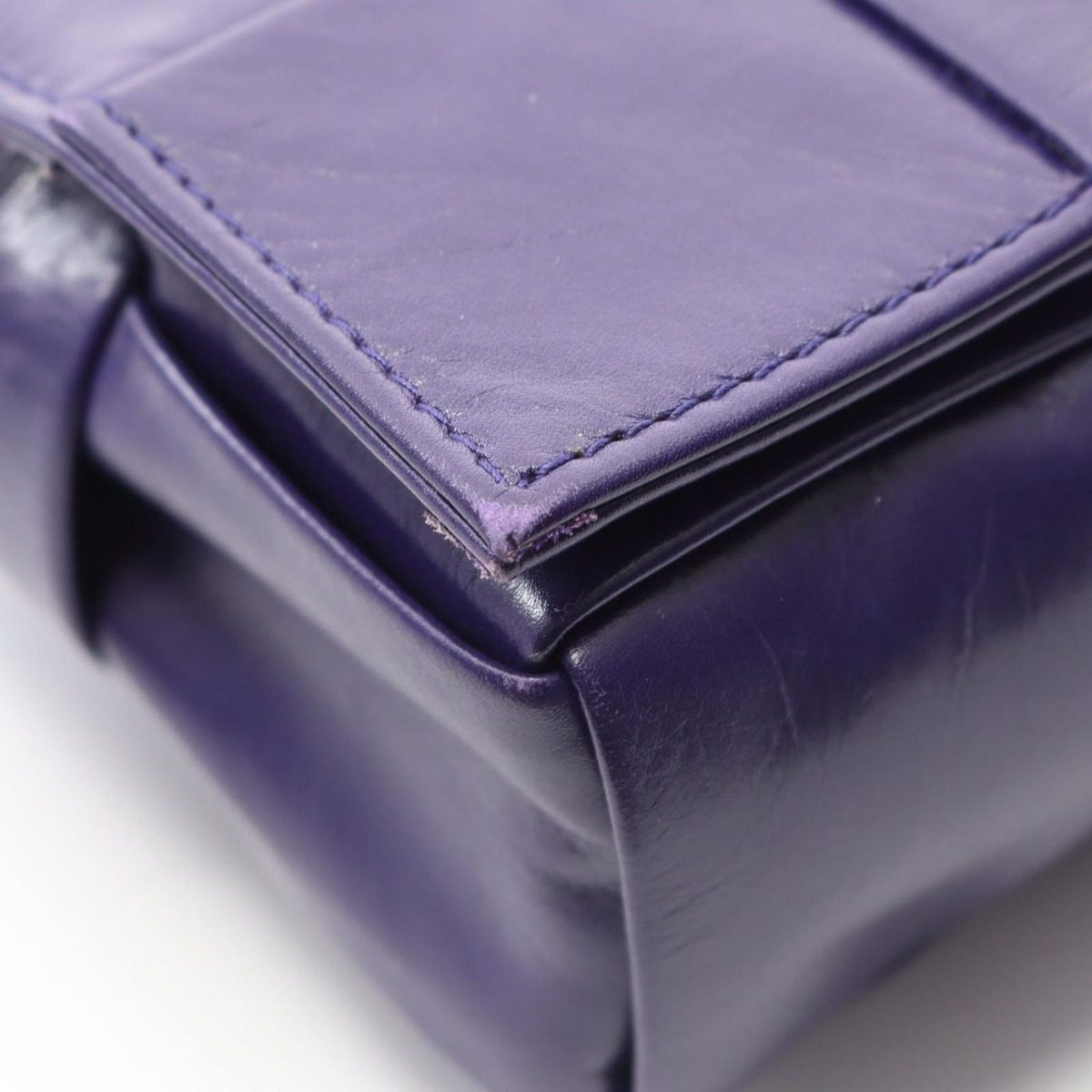 Bottega Veneta Shoulder Bag Candy Cassette Purple Leather Intrecciato — view 6