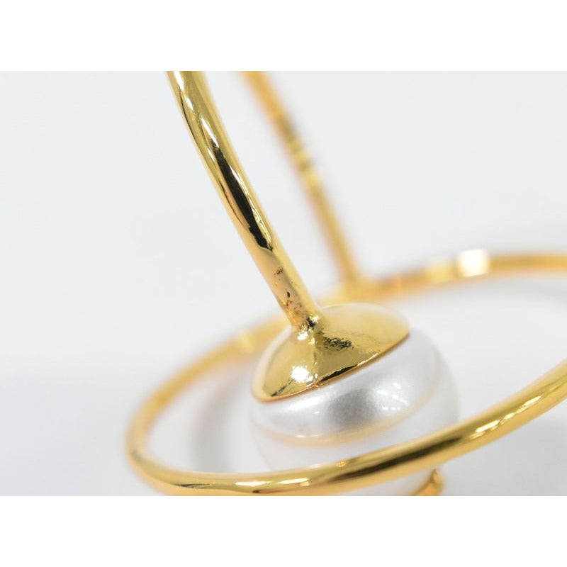 Louis Vuitton Eclipse Faux Pearl Ring M Size 14 GP Gold Plated — view 6