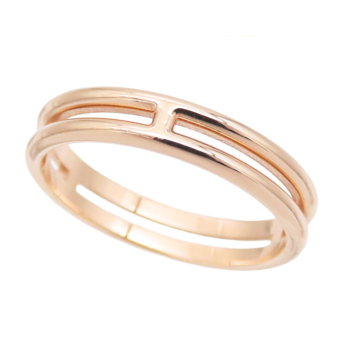 Hermes Ariane Pink Gold 18k Wedding 52 Ring