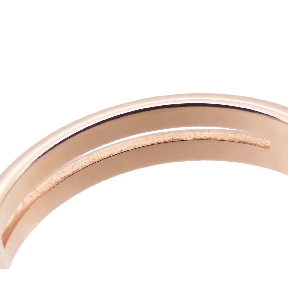 Hermes Ariane Pink Gold 18k Wedding 52 Ring — view 5