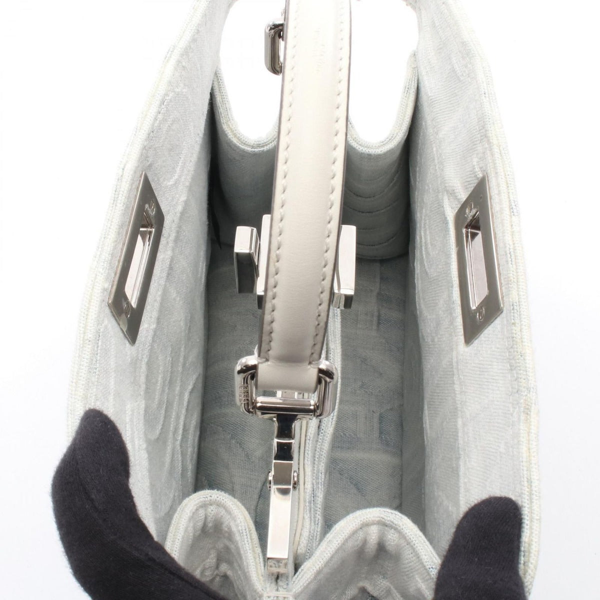 Fendi Handbag Marc Jacobs Peekaboo Denim White — view 3