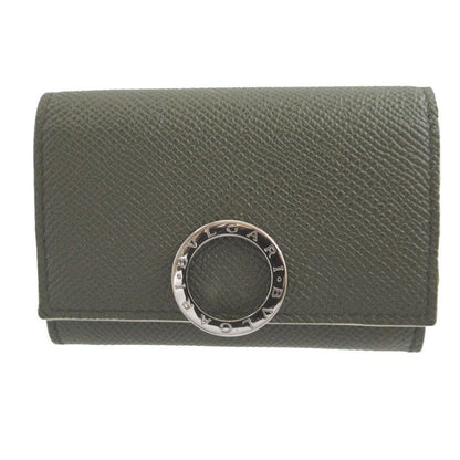 Bvlgari Leather Green Coin Case Wallet 1534