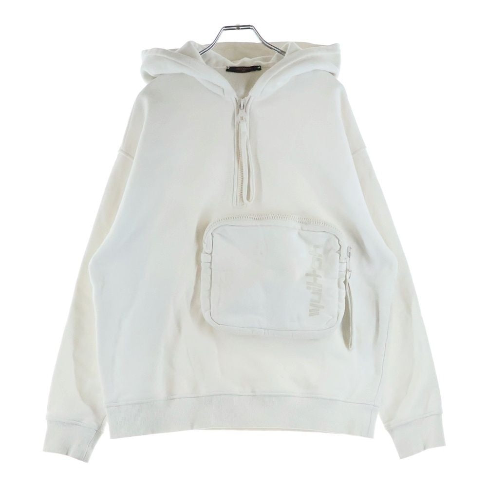 Louis Vuitton Patch Pocket Half Zip Pullover Hoodie White Kvr Sweater