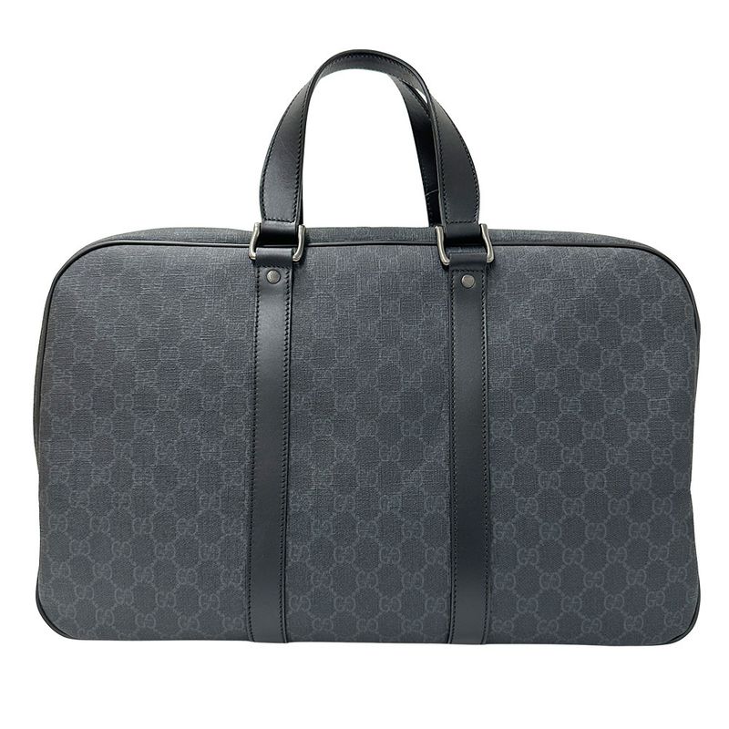 Gucci Bag Men's Brand GG Supreme Boston Bag GG Supreme Canvas Black 322066