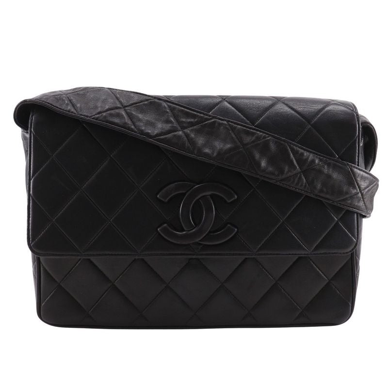 Chanel Coco Mark Quilted Vintage Lambskin Black Shoulder Bag