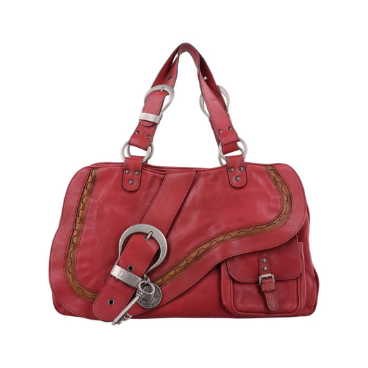 Dior Gaucho Red Leather Handbag